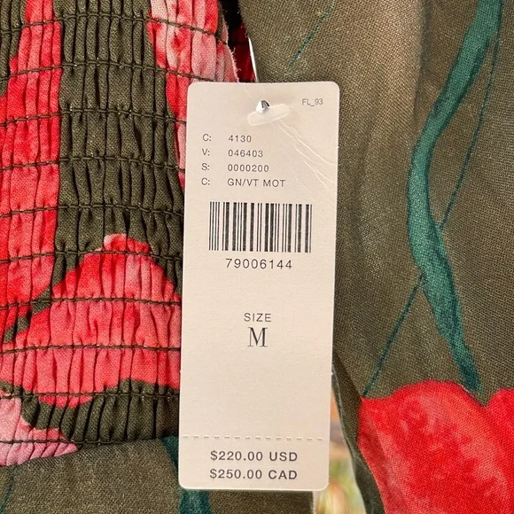 Hutch Olive and Coral Floral Maxi Dress - Picture 5 of 8